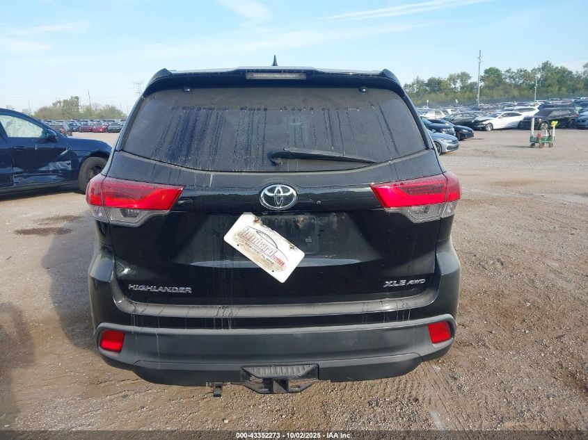 2017 Toyota Highlander Xle VIN: 5TDJZRFH1HS427837 Lot: 43352273