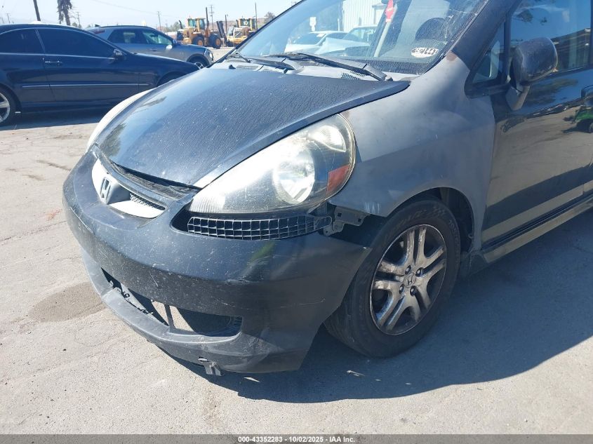 2007 Honda Fit Sport VIN: JHMGD38677S060920 Lot: 43352283