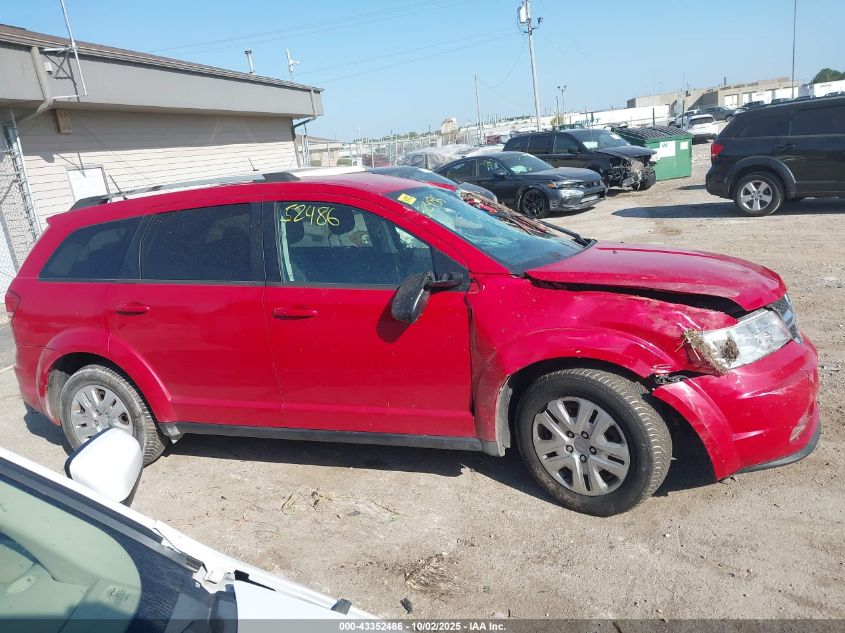2017 Dodge Journey Se VIN: 3C4PDCABXHT603721 Lot: 43352486