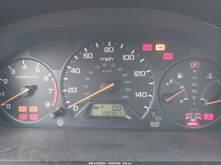 2000 Honda Accord 2.3 Se VIN: 1HGCG6692YA138132 Lot: 43352520