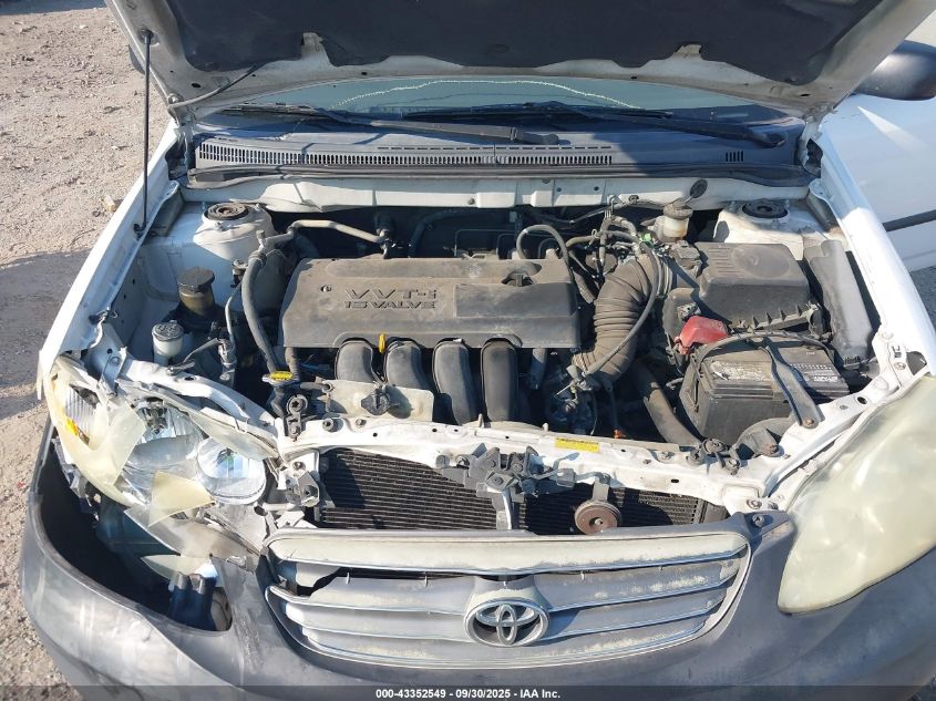 2003 Toyota Corolla Ce VIN: JTDBR32E630022176 Lot: 43352549