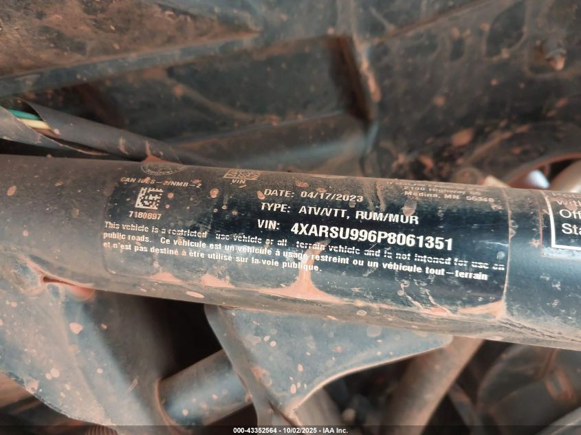 2023 Polaris Ranger Crew Xp 1000 Northstar Premium VIN: 4XARSU996P8061351 Lot: 43352564