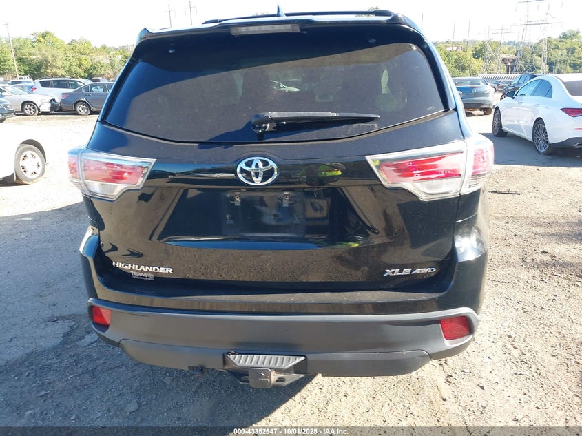 2015 TOYOTA HIGHLANDER XLE V6 - 5TDJKRFH5FS181182