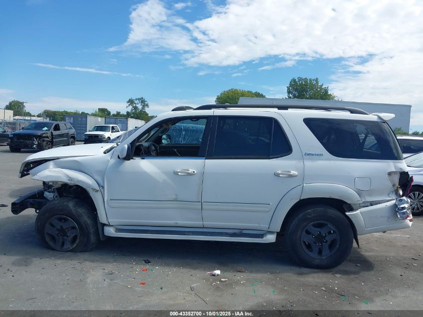 2002 Toyota Sequoia Limited V8 VIN: 5TDZT38A92S089242 Lot: 43352700