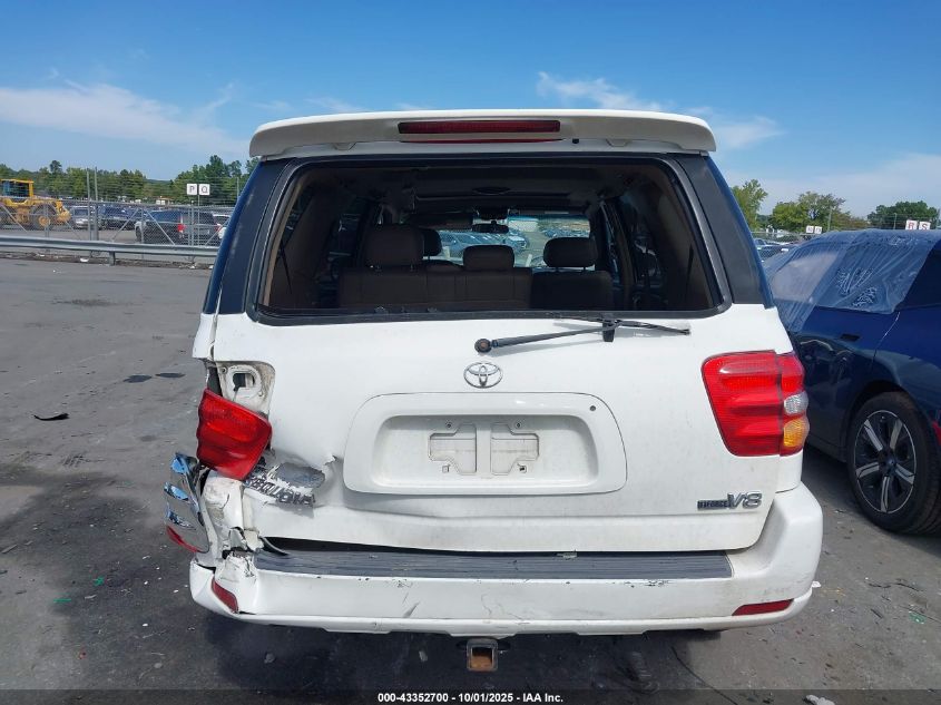 2002 Toyota Sequoia Limited V8 VIN: 5TDZT38A92S089242 Lot: 43352700