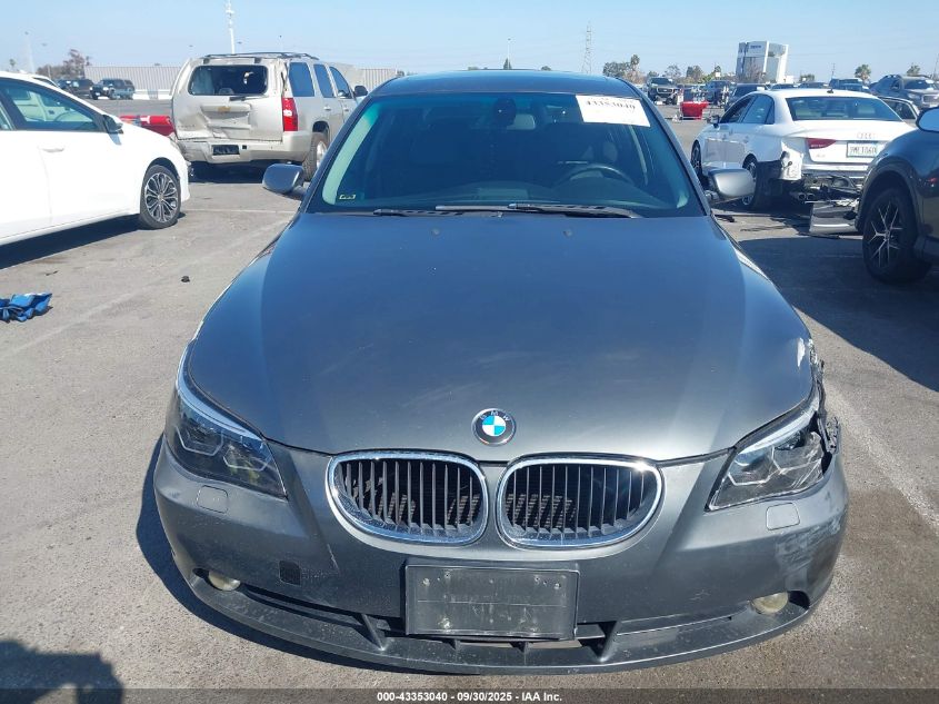 2006 BMW 530I VIN: WBANE73556CM38072 Lot: 43353040