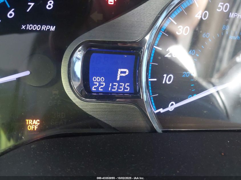 2013 Toyota Sienna Xle V6 8 Passenger VIN: 5TDYK3DC6DS337052 Lot: 43353095