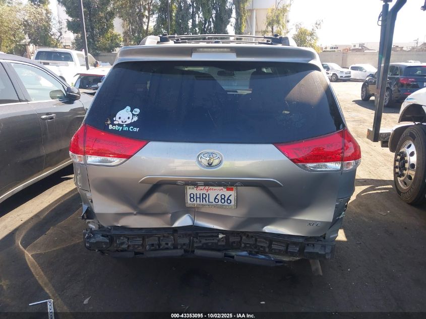 2013 Toyota Sienna Xle V6 8 Passenger VIN: 5TDYK3DC6DS337052 Lot: 43353095