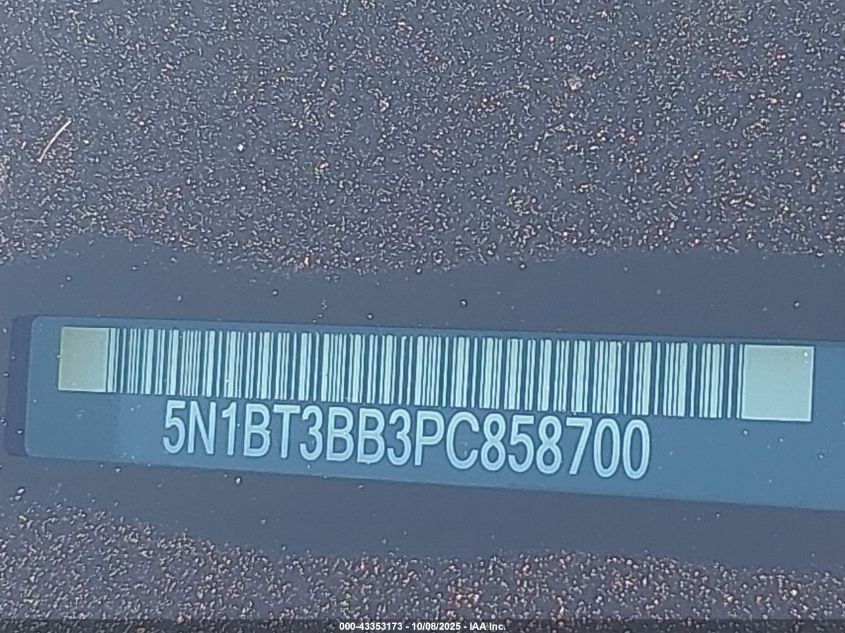 2023 Nissan Rogue Sv Intelligent Awd VIN: 5N1BT3BB3PC858700 Lot: 43353173