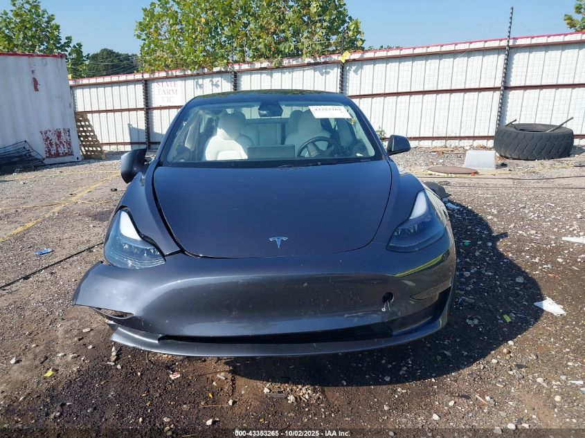 2023 Tesla Model 3 Rear-Wheel Drive VIN: 5YJ3E1EA7PF606882 Lot: 43353265