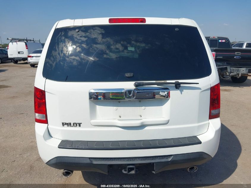 2012 Honda Pilot Ex-L VIN: 5FNYF3H58CB031439 Lot: 43353289