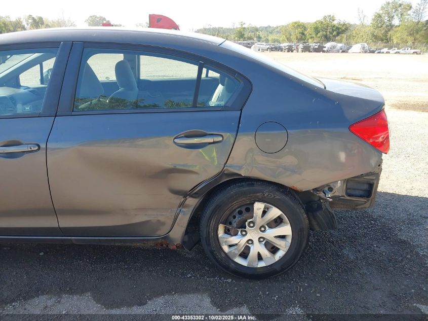 2012 Honda Civic Lx VIN: 2HGFB2F55CH581659 Lot: 43353302