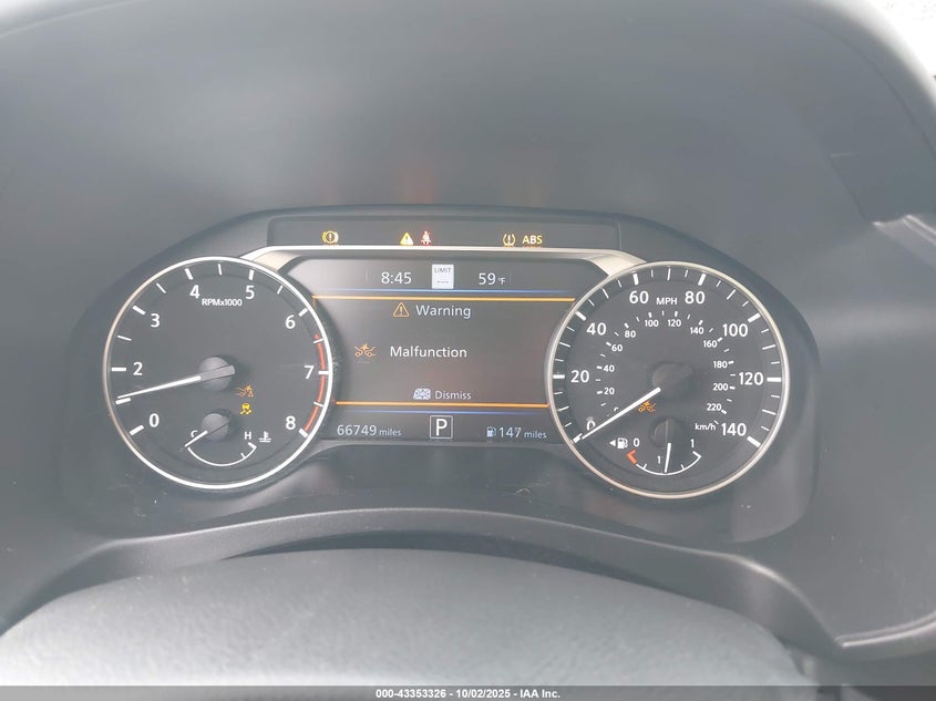 2019 Nissan Altima 2.5 Sl VIN: 1N4BL4EV6KC163240 Lot: 43353326