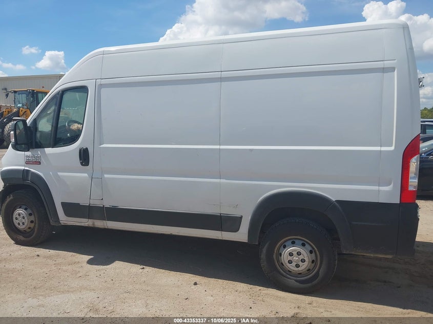 2019 RAM PROMASTER 2500 HIGH ROOF 136 WB 3C6TRVCG6KE522982