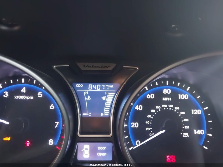 2013 Hyundai Veloster Turbo W/Blue VIN: KMHTC6AEXDU167848 Lot: 43353403