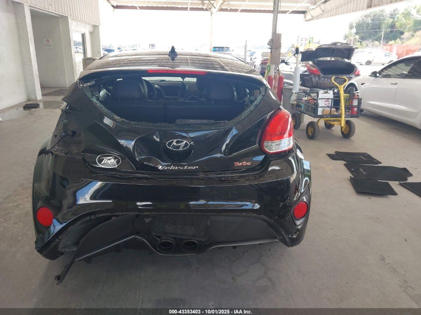 2013 Hyundai Veloster Turbo W/Blue VIN: KMHTC6AEXDU167848 Lot: 43353403