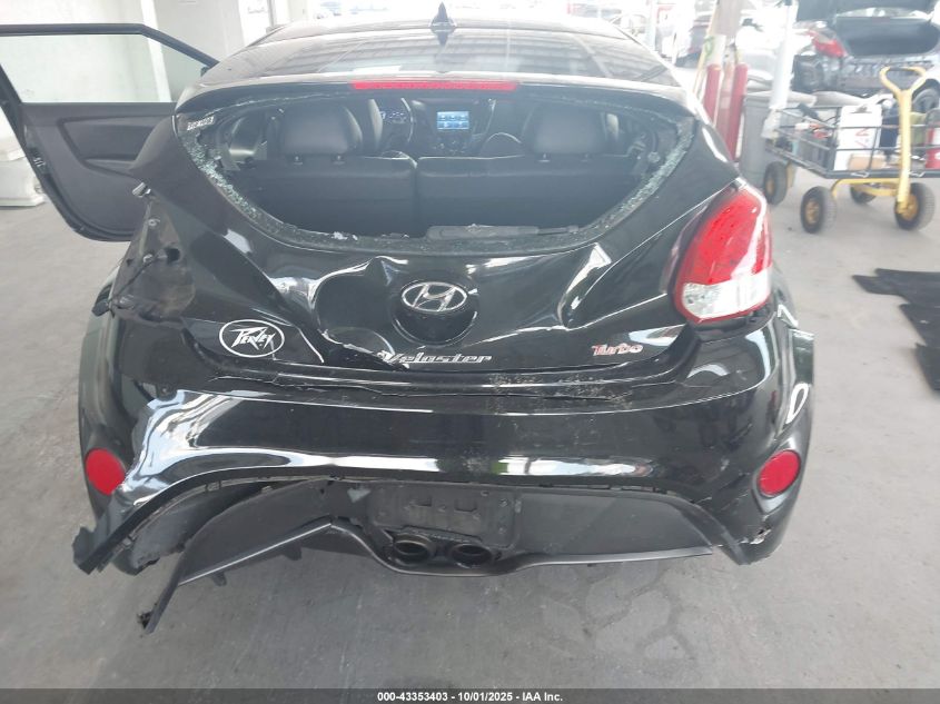 2013 Hyundai Veloster Turbo W/Blue VIN: KMHTC6AEXDU167848 Lot: 43353403
