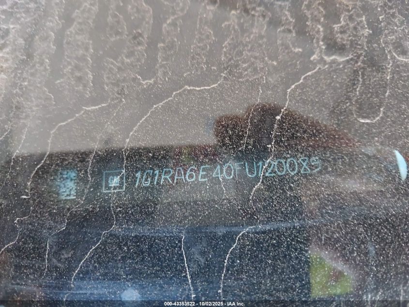 2015 Chevrolet Volt VIN: 1G1RA6E40FU120085 Lot: 43353522