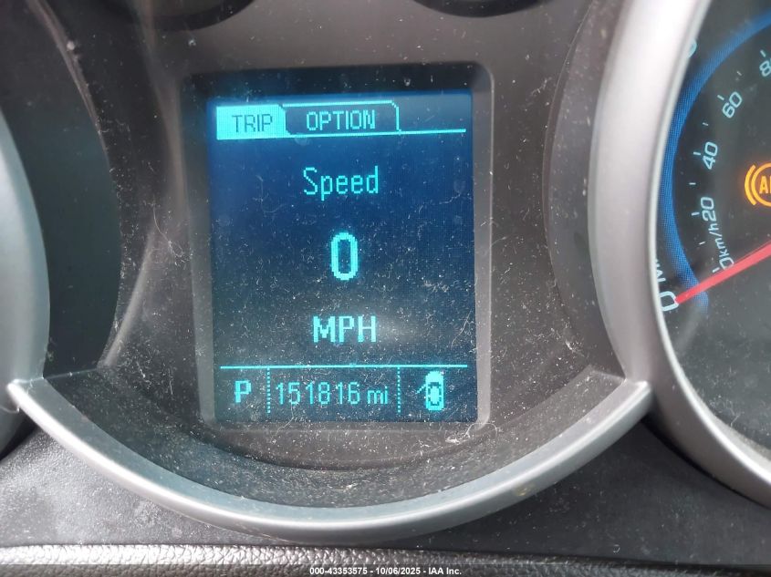 2015 Chevrolet Cruze 1Lt Auto VIN: 1G1PC5SB1F7172502 Lot: 43353575