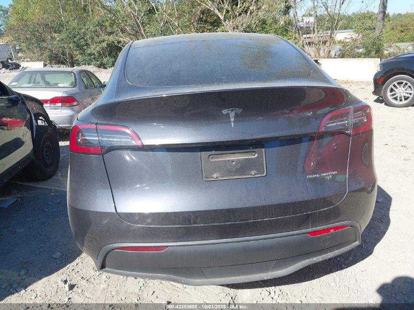 2025 Tesla Model Y Long Range Dual Motor All-Wheel Drive VIN: 7SAYGDEE0SA358164 Lot: 43353600
