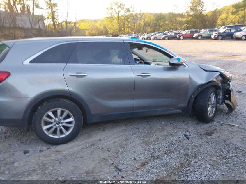 2019 Kia Sorento 2.4L Lx VIN: 5XYPGDA3XKG496819 Lot: 43353716