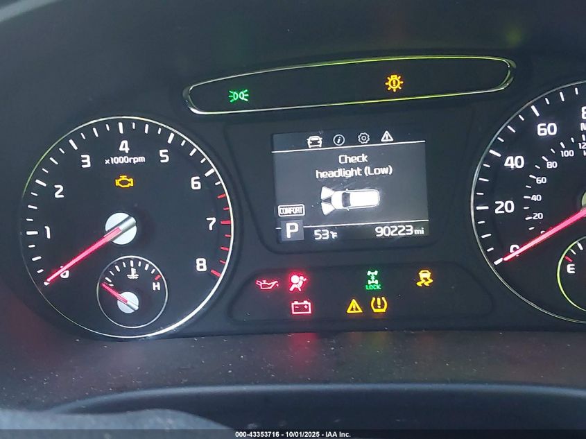 2019 Kia Sorento 2.4L Lx VIN: 5XYPGDA3XKG496819 Lot: 43353716