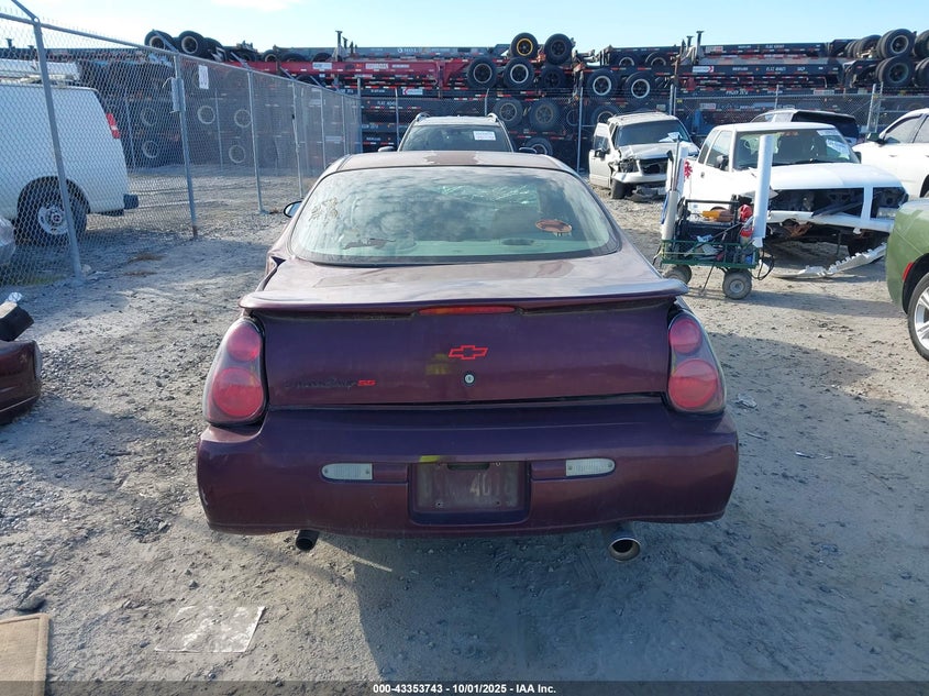 2003 Chevrolet Monte Carlo Ss VIN: 2G1WX12K639160896 Lot: 43353743