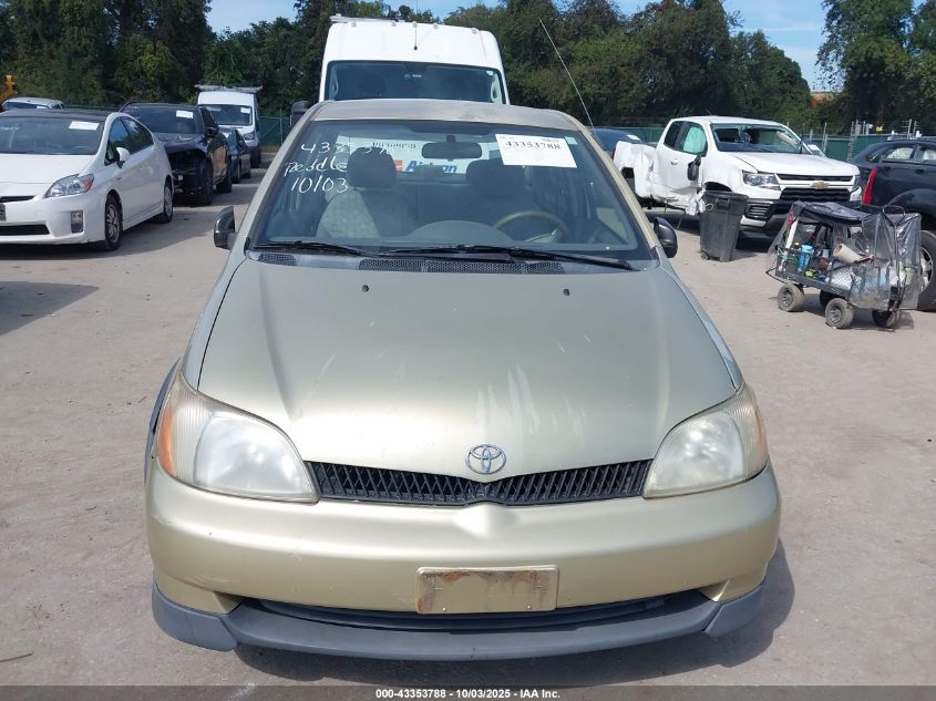 2000 Toyota Echo VIN: JTDBT1235Y0021628 Lot: 43353788