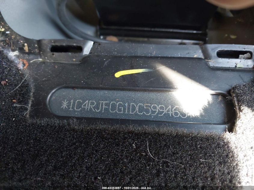 2013 Jeep Grand Cherokee Overland VIN: 1C4RJFCG1DC599463 Lot: 43353897