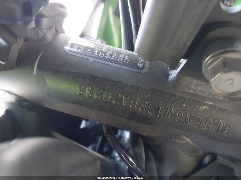 2024 Kawasaki Ex500 A/B VIN: ML5EXGJ13RDA20215 Lot: 43353930