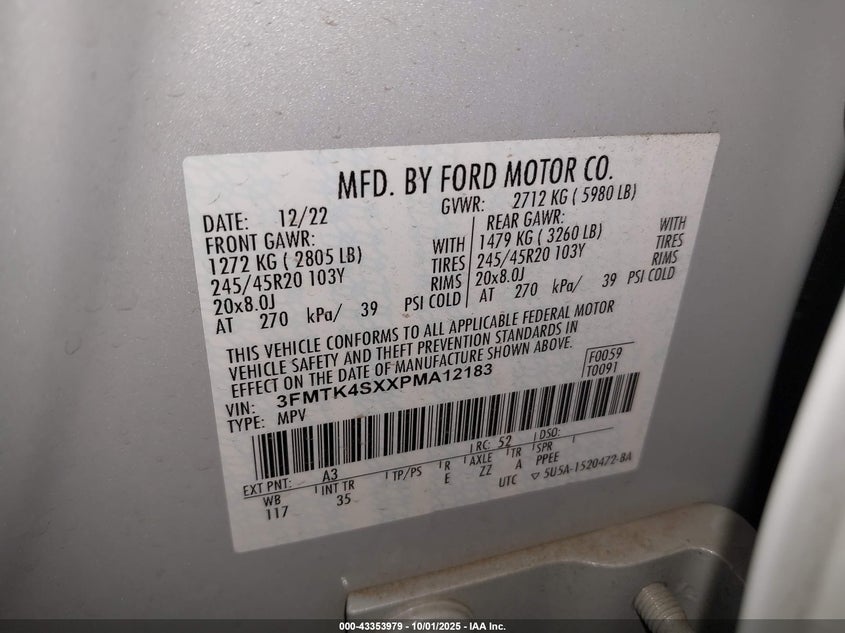 2023 FORD MUSTANG MACH-E GT - 3FMTK4SXXPMA12183