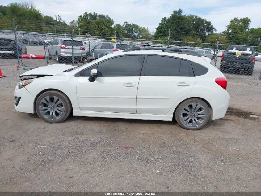 2016 SUBARU IMPREZA 2.0I SPORT LIMITED - JF1GPAY67GH286018