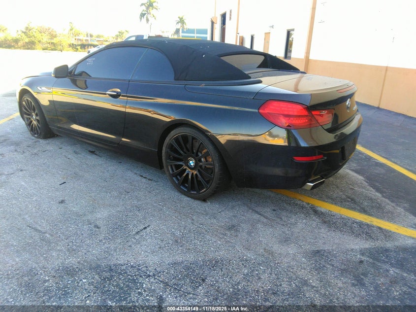 2012 BMW 650I black cabrio gasoline WBALZ3C53CDL73264 photo #4