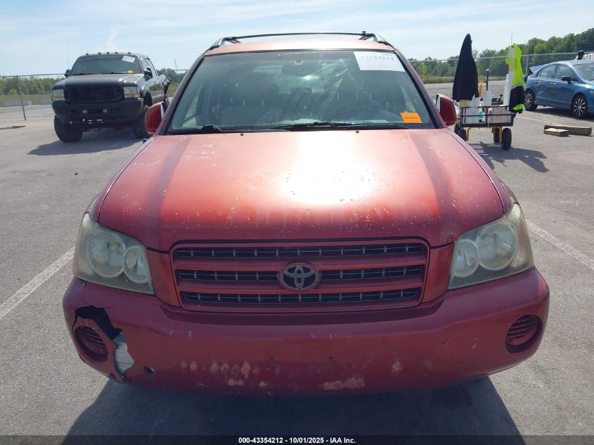 2002 Toyota Highlander V6 VIN: JTEGF21A720048416 Lot: 43354212