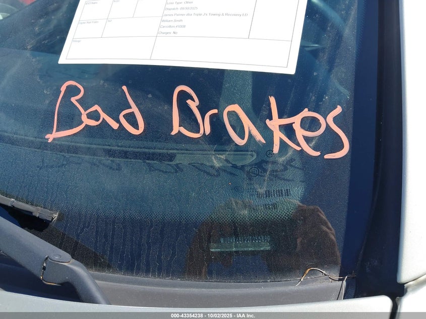 2002 Mercedes-Benz Slk 320 VIN: WDBKK65F22F255489 Lot: 43354238