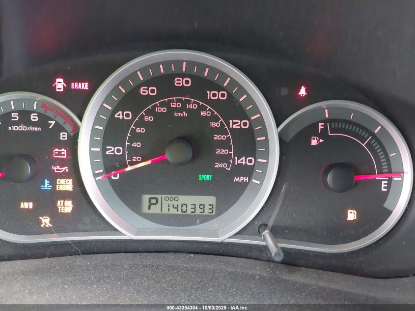 2009 Subaru Impreza Outback Sport VIN: JF1GH63639H820944 Lot: 43354304