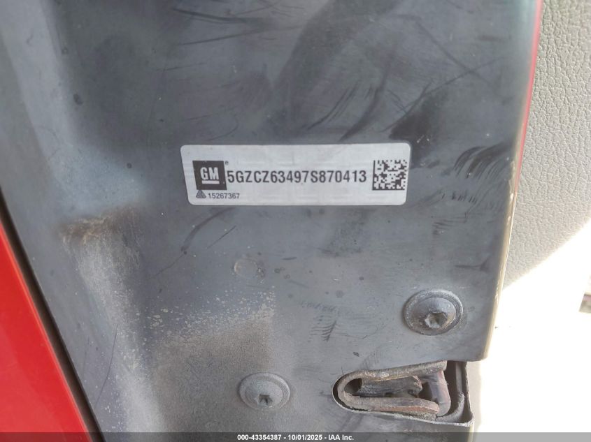 2007 Saturn Vue V6 VIN: 5GZCZ63497S870413 Lot: 43354387