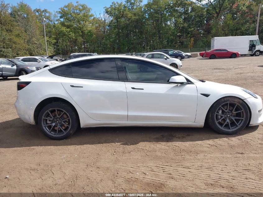 2021 Tesla Model 3 Standard Range Plus Rear-Wheel Drive VIN: 5YJ3E1EA8MF093976 Lot: 43354577
