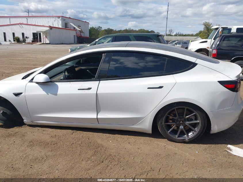 2021 Tesla Model 3 Standard Range Plus Rear-Wheel Drive VIN: 5YJ3E1EA8MF093976 Lot: 43354577