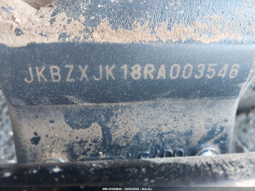 2024 Kawasaki Zx636 K VIN: JKBZXJK18RA003546 Lot: 43354648