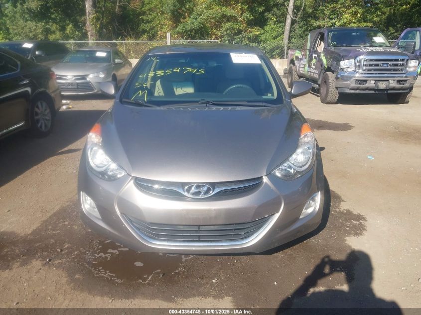 2013 Hyundai Elantra Gls VIN: 5NPDH4AEXDH224851 Lot: 43354745