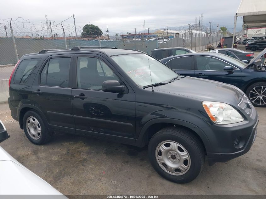 2006 Honda Cr-V Lx VIN: JHLRD685X6C013055 Lot: 43354973