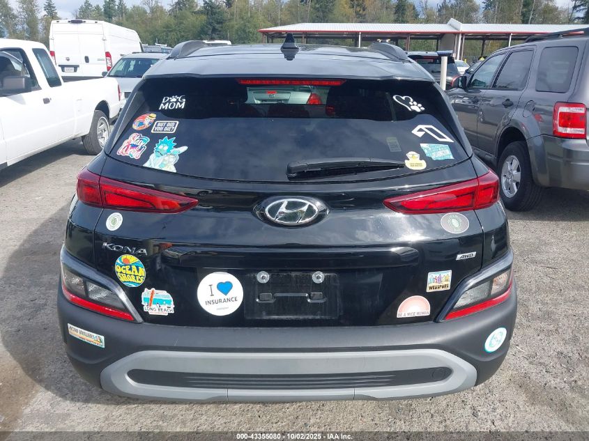 2022 Hyundai Kona Sel VIN: KM8K6CAB7NU816014 Lot: 43355080