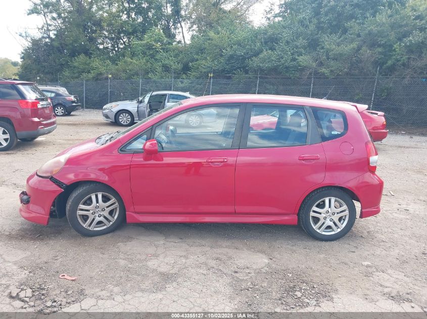 2007 Honda Fit Sport VIN: JHMGD38627S027565 Lot: 43355127