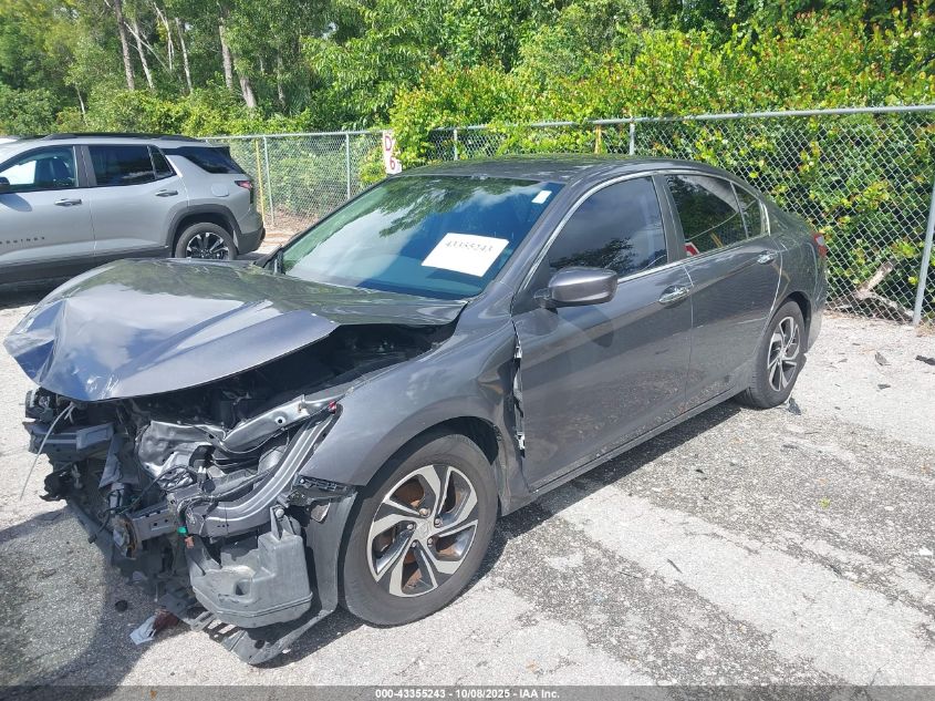 2016 Honda Accord Lx VIN: 1HGCR2F31GA091205 Lot: 43355243