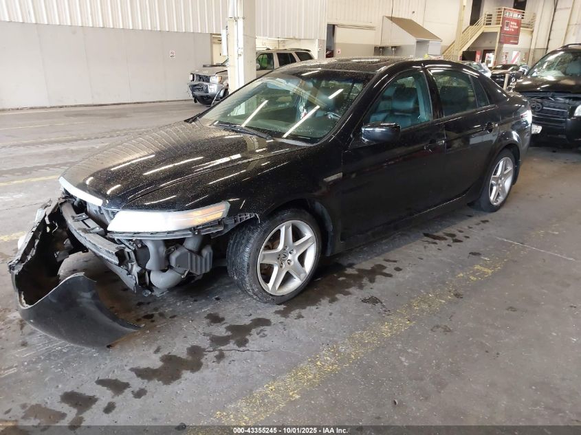2006 Acura Tl black sedan gasoline 19UUA66236A066119 photo #3
