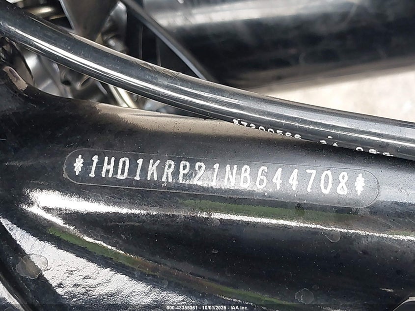 2022 Harley-Davidson Flhxs VIN: 1HD1KRP21NB644708 Lot: 43355361