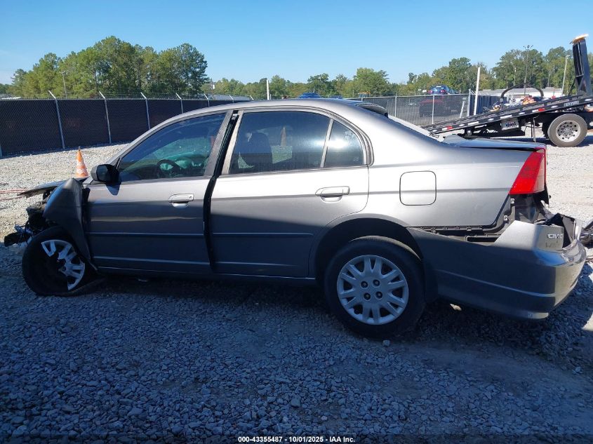 2005 Honda Civic Lx VIN: 2HGES16525H525154 Lot: 43355487