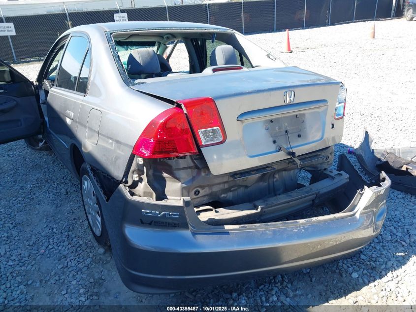 2005 Honda Civic Lx VIN: 2HGES16525H525154 Lot: 43355487