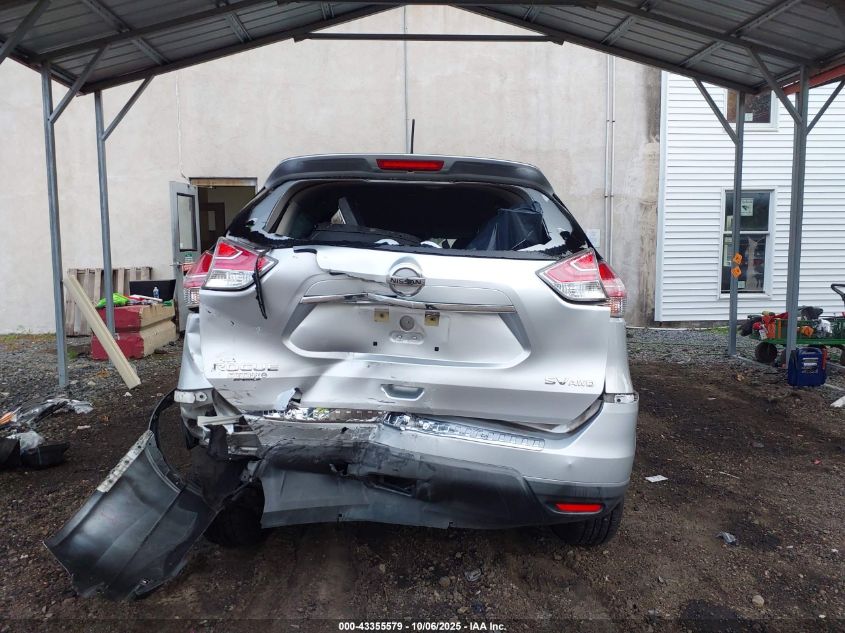 2016 Nissan Rogue Sv VIN: KNMAT2MVXGP641736 Lot: 43355579